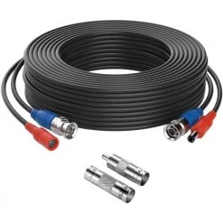 60 ft. BNC Cord Video Power Cable Security Camera Cable for Security Camera by ZOSI