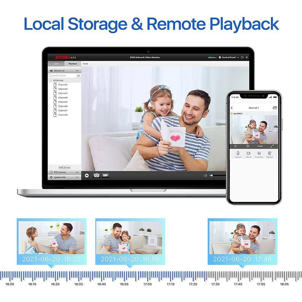 8-Channel 1080p Surveillance DVR Recorder No Hard Drive Compatible with TVI, CVBS, CVI, AHD 720p 1080p 5MP CCTV Camera by ZOSI 9 8-Channel 1080p Surveillance DVR Recorder No Hard Drive Compatible with TVI, CVBS, CVI, AHD 720p 1080p 5MP CCTV Camera by ZOSI - Image 7