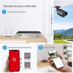 8-Channel 1080p Surveillance DVR Recorder Security 2TB Hard Drive for HD-TVI, CVI, CVBS, AHD 720p/1080p/5MP CCTV Camera by ZOSI -ProHT Sales Store zosi security camera recorders 1ar 08fn20 us fa 1000