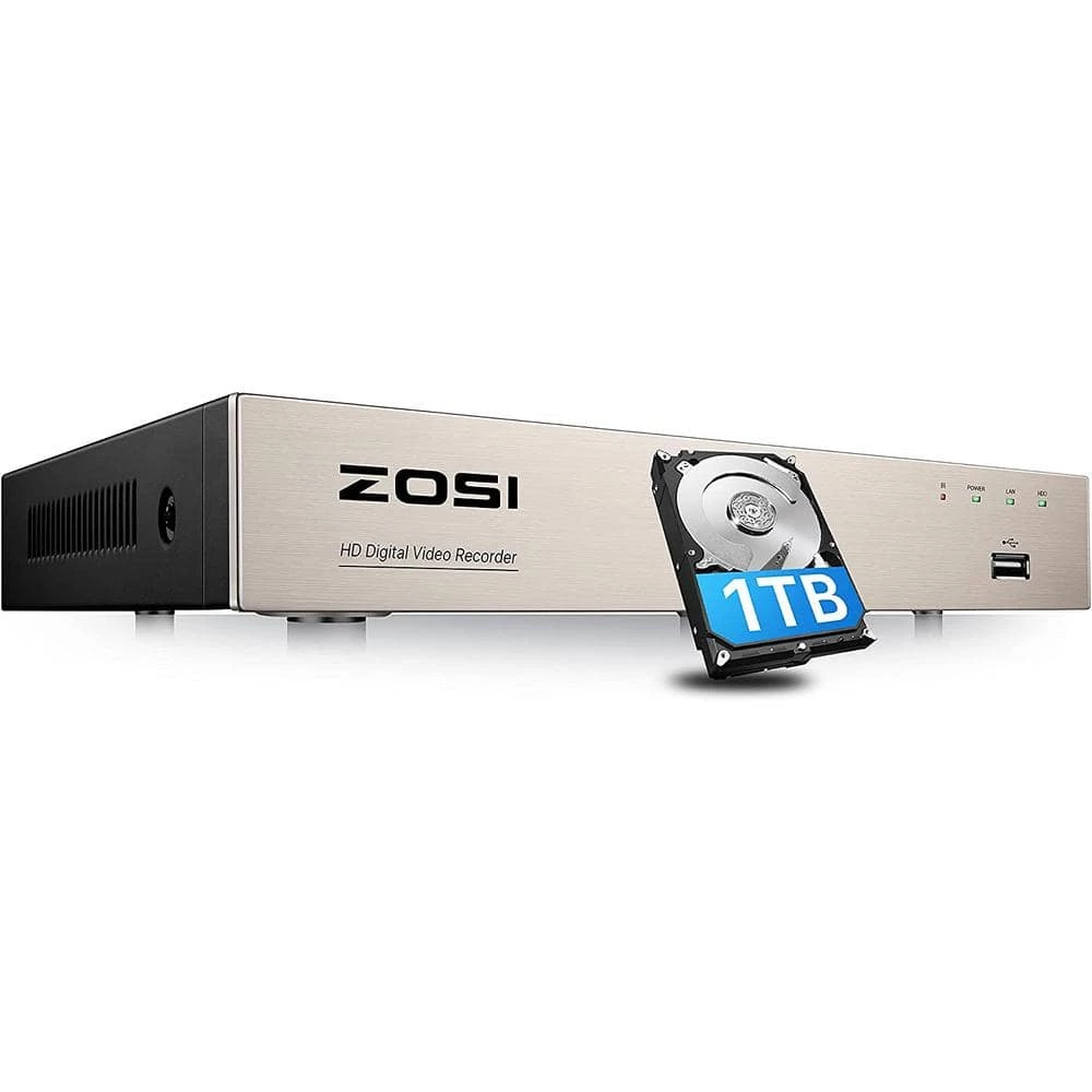 8-Channel 2MP Surveillance DVR Recorder Security with 1TB HDD for HD-TVI, CVI, CVBS, AHD 720p 1080p 5MP CCTV Camera by ZOSI 3 8-Channel 2MP Surveillance DVR Recorder Security with 1TB HDD for HD-TVI, CVI, CVBS, AHD 720p 1080p 5MP CCTV Camera by ZOSI