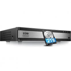 H.265+ 16-Channel 5MP-Lite 2TB DVR Surveillance Security Recorder for HD-TVI, CVI, CVBS, AHD 720p/1080p 5MP CCTV Camera by ZOSI